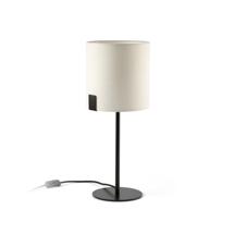 Лампа Faro Настольная лампа NILA черная с белым абажуром 1xE27 арт. 183155
