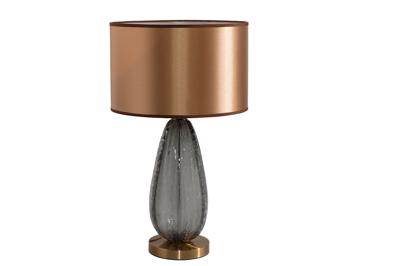 Лампа Garda Decor K2TL-07233 Лампа настольная сер-зел.стекло/плафон кор. 35*h.60см арт. K2TL-07233