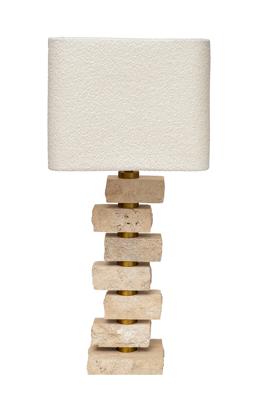 Лампа Garda Decor 185HM-03535 Лампа настольная плафон цвет бежевый Н.78см арт. 185HM-03535