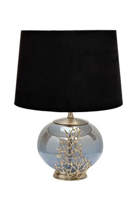 Лампа Garda Decor 69-22361 Лампа настольная "Коралл (Coral)" плафон чёрный d36*h58см арт. 69-22361