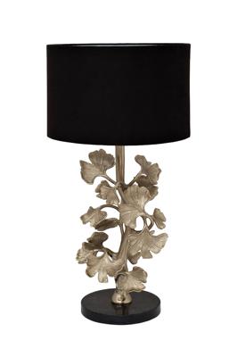 Лампа Garda Decor 69-22088 Лампа настольная "Листья Гинкго (Ginkgo leaves)" плафон черный h.68см арт. 69-22088