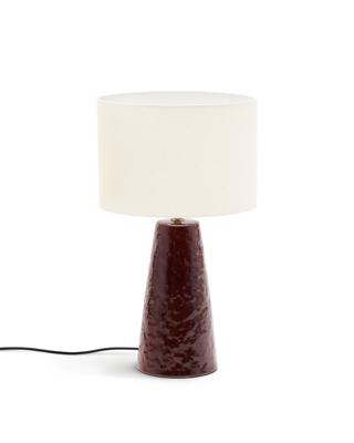 Лампа La Forma (ех Julia Grup) Настольная лампа Drava из бордовой керамики с хлопковым абажуром арт. 425205