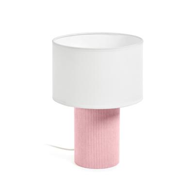Лампа La Forma (ех Julia Grup) Настольная лампа Bianella из хлопка и розового вельвета арт. 445187