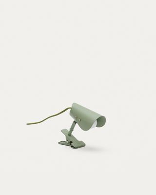 Лампа La Forma (ех Julia Grup) Маленькая настольная лампа Jula с зажимом из зеленого металла арт. 262267