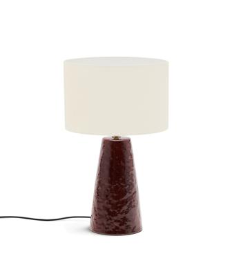 Лампа La Forma (ех Julia Grup) Настольная лампа Drava из бордовой керамики с хлопковым абажуром арт. 425205