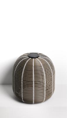 Лампа La Forma (ех Julia Grup) Уличный светильник Garoina солнечных батареях из искусственного ротанга цвета таупе 50 см арт. 482594