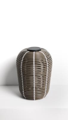 Лампа La Forma (ех Julia Grup) Уличный светильник Garoina солнечных батареях из искусственного ротанга цвета таупе, 35 см арт. 482598