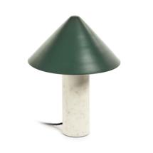 Лампа La Forma (ех Julia Grup) Valentine Настольная лампа белый мрамор и металл с зеленой окраской арт. 145973
