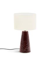 Лампа La Forma (ех Julia Grup) Настольная лампа Drava из бордовой керамики с хлопковым абажуром арт. 425205