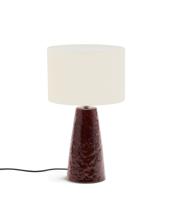 Лампа La Forma (ех Julia Grup) Настольная лампа Drava из бордовой керамики с хлопковым абажуром арт. 425205
