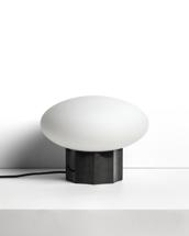 Лампа La Forma (ех Julia Grup) Настольная лампа Idela из тонированного стекла и черного мрамора, 26 см арт. 483289