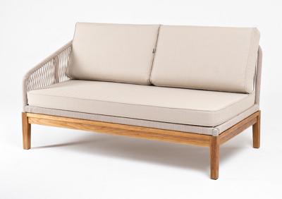 Модуль 4SIS "Канны" правый модуль плетеный из роупа, основание дуб, роуп бежевый круглый, ткань бежевая 15052 арт. KAN-MRS2-T001 W Mua beige(beige15052)