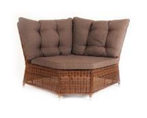 Модуль 4SIS "Бергамо" плетеный угловой диванный модуль, цвет коричневый арт. YH-C2599W brown