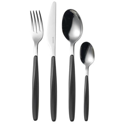 Набор Guzzini Набор из 24 столовых приборов cutlery my fusion, черный арт. 11070010