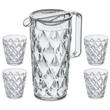 Набор Koziol Набор кувшин и стаканы crystal, 1,6 л, 4 шт. арт. 4007535