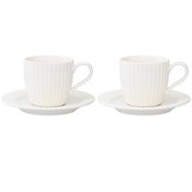 Набор ЯЯЯ Набор чашек с блюдцами soft ripples, dual glazing, 125 мл, 2 шт. арт. LJ000010