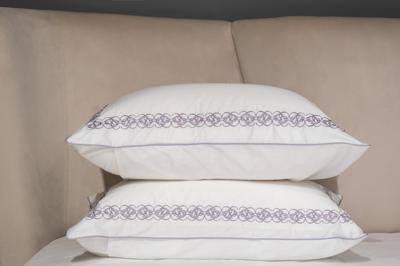 Наволочка Garda Decor 130HB-00711 Комплект наволочек сатин вышивка Фиори,сиренево-белый, 50*70см (2шт) арт. 130HB-00711