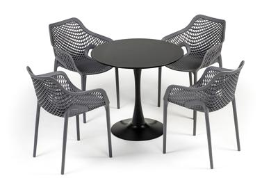Обеденная группа 4SIS "Беллини" обеденная группа на 4 персоны, цвет темно-серый арт. ВC2T-3-SET