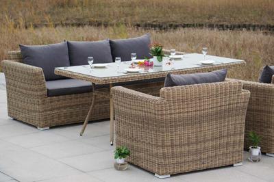 Обеденная группа 4SIS "Моккачино" обеденная группа из искусственного ротанга, цвет соломенный арт. MS3C2T-4-SET