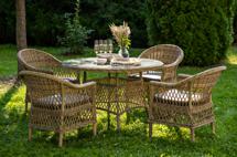 Обеденная группа 4SIS "Дольче" обеденная группа из искусственного ротанга, цвет соломенный арт. DOLC4T-5-SET