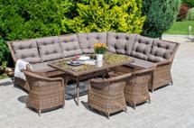 Обеденная группа 4SIS "Базелла" обеденная группа из искусственного ротанга, цвет коричневый арт. BAZS6C3T-8-SET brown