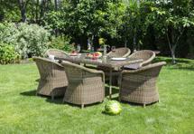 Обеденная группа 4SIS "Эспрессо" обеденная группа плетеная, цвет соломенный арт. EC6T-7-SET