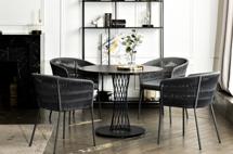 Обеденная группа 4SIS "Диего" обеденная группа на 4 персоны со стульями "Бордо" плетения колос, столешница "серый гранит" арт. DIE-CB4T1-5-SET D-gray