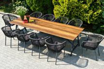 Обеденная группа 4SIS "Куба" обеденная группа на 10 персон, стол HPL "дуб", круглый роуп арт. KCM10T1-11-SET