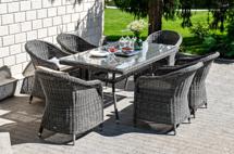 Обеденная группа 4SIS "Эспрессо" обеденная группа плетеная, цвет графит арт. EC6T-7-SET graphite