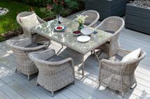 Обеденная группа 4SIS "Эспрессо" обеденная группа плетеная, цвет бежевый арт. EC6T-7-SET beige