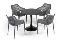 Обеденная группа 4SIS "Беллини" обеденная группа на 4 персоны, цвет темно-серый арт. ВC2T-3-SET