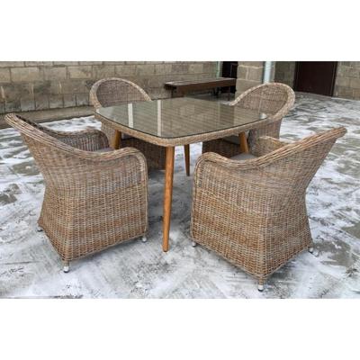 Обеденная группа Афина Комплект мебели T368/Y490 Beige (4+1) арт. T368/Y490 Beige 4Pcs