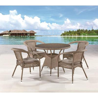 Обеденная группа Афина Комплект плетеной мебели Лион-1B T220CT/Y32-W56 Light brown (4+1) арт. T220CT/Y32-W56 Light brown 4Pcs