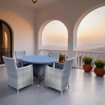 Обеденная группа Афина Комплект плетеной мебели AM-395C/T395 Grey (4+1) арт. AM-395C/T395 Grey 4Pcs