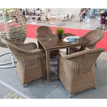 Обеденная группа Афина Комплект мебели T257B/Y490 Beige (4+1) арт. T257B/Y490 Beige 4Pcs