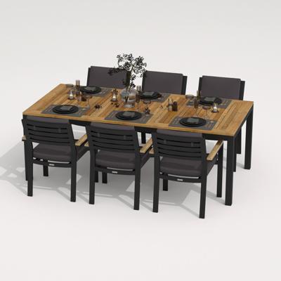Обеденная группа IDEAL PATIO Обеденная группа TELLA BONTA каркас карбон / стол тик 220 / ткань антрацит арт. TLL.2011522