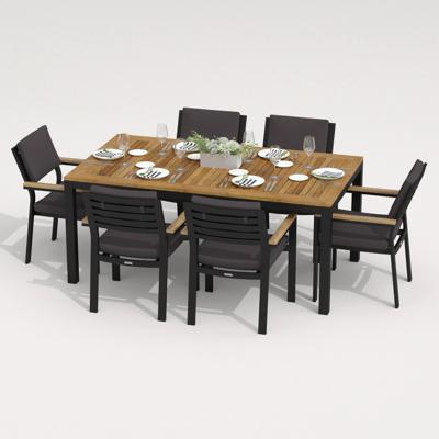 Обеденная группа IDEAL PATIO Обеденная группа TELLA  BONTA каркас карбон / стол тик 180 / ткань антрацит арт. TLL.2011518