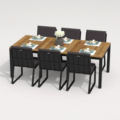 Обеденная группа IDEAL PATIO Обеденная группа ТЕЛЛА  ГИРА  каркас карбон / стол тик 220 / ткань антрацит арт. TLL.2013522