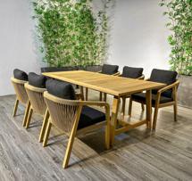 Обеденная группа IDEAL PATIO Обеденная группа ЛЕОНОРЕН каркас тик / стол тик 220 арт. LEO.2038722