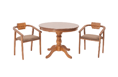 Обеденная группа ZiP-mebel Обеденная группа Брамос К 100 орех со стульями Челси орех коричневый арт. F001002W00X2Z011848W04