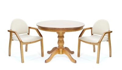 Обеденная группа ZiP-mebel Обеденная группа Брамос К 100 орех со стульями Джуно орех бежевый арт. F001002W00X2Z112800W02