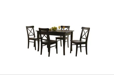 Обеденная группа ZiP-mebel Обеденная группа Моцарт 120 со стульями Ингольф чёрное дерево арт. F514041B00X4R100742B00