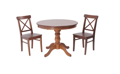 Обеденная группа ZiP-mebel Обеденная группа Брамос К 100 орех со стульями Ингольф орех арт. F001002W00X2R100742W00