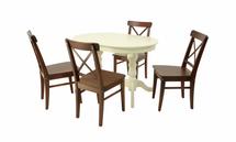 Обеденная группа ZiP-mebel Обеденная группа стол Бизе со стульями Ингольф,слоновая кость, орех арт. F212020S00X4R100742W00