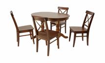 Обеденная группа ZiP-mebel Обеденная группа стол Бизе со стульями Ингольф,орех арт. F212021W00X4R100742W00