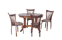 Обеденная группа ZiP-mebel Обеденная группа стол Бизе со стульями Миранда,орех, ромб коричневый арт. F212021W00X4R001442W14