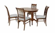 Обеденная группа ZiP-mebel Обеденная группа стол Бизе со стульями Рич, орех, серый арт. F212021W00X4R001400W01