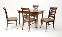 Обеденная группа ZiP-mebel Обеденная группа Вивальди 120 со стульями Рич/ ромб коричневый, Орех арт. F514081W00X4R001404W14