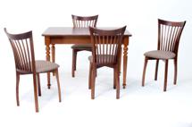 Обеденная группа ZiP-mebel Обеденная группа Вивальди 120 со стульями Миранда орех/ ромб коричневый арт. F514081W00X4R001442W14