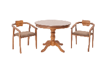 Обеденная группа ZiP-mebel Обеденная группа Брамос К 100 орех со стульями Челси орех коричневый арт. F001002W00X2Z011848W04